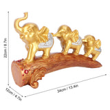 Elephant Statue Sculpture Innovative Synthetic Resin Ornaments Desktop Furnishing Gold - Extra Image