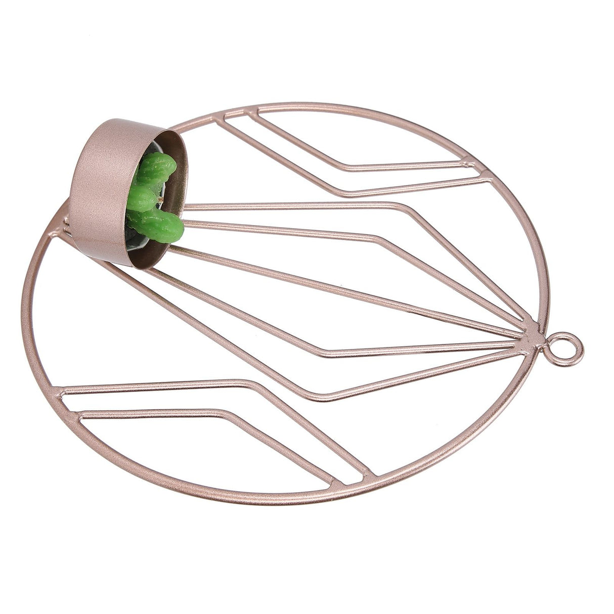 Candle Holder Innovative Geometric Round Wall Mounted Candlestick Ornament Rose Gold