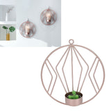 Candle Holder Innovative Geometric Round Wall Mounted Candlestick Ornament Rose Gold - Extra Image