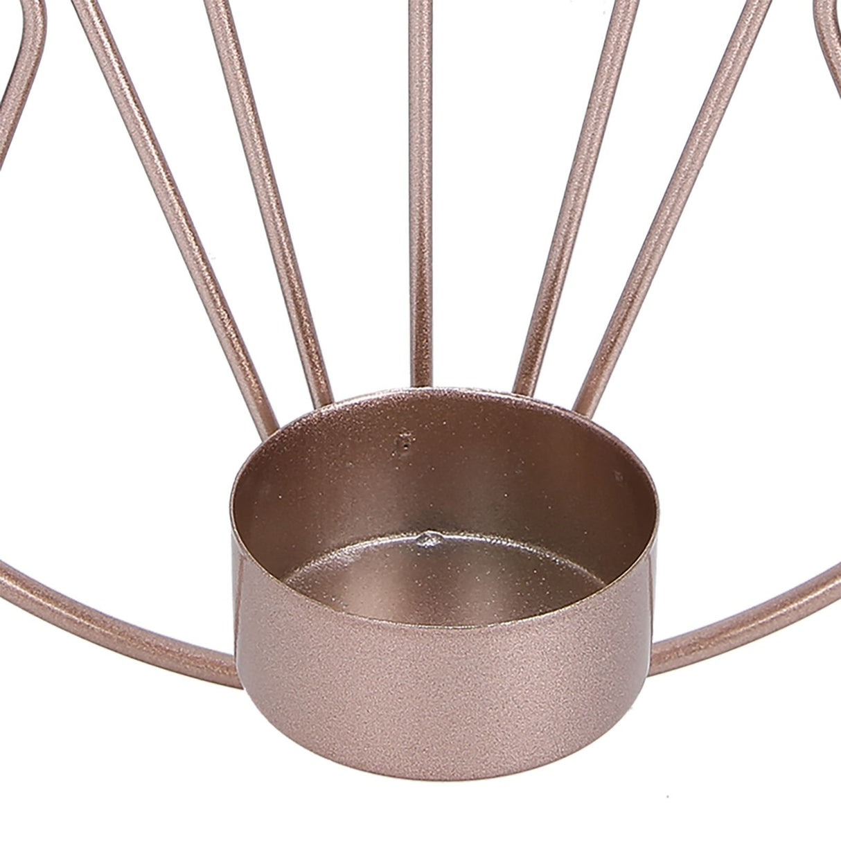 Candle Holder Innovative Geometric Round Wall Mounted Candlestick Ornament Rose Gold