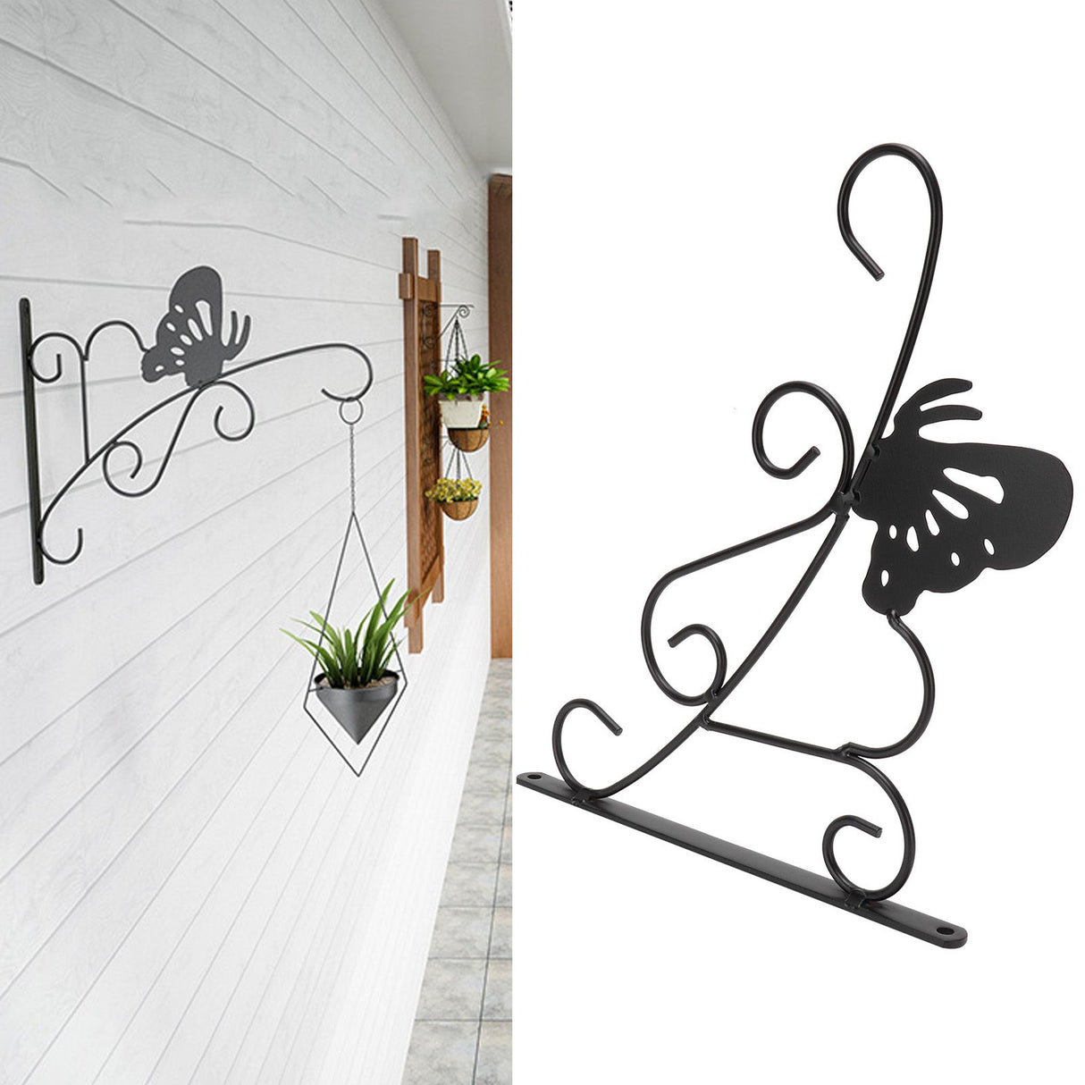 Hanging Plants Bracket Wall Planter Hook Hanger for Outdoor Indoor Living Room Balcony