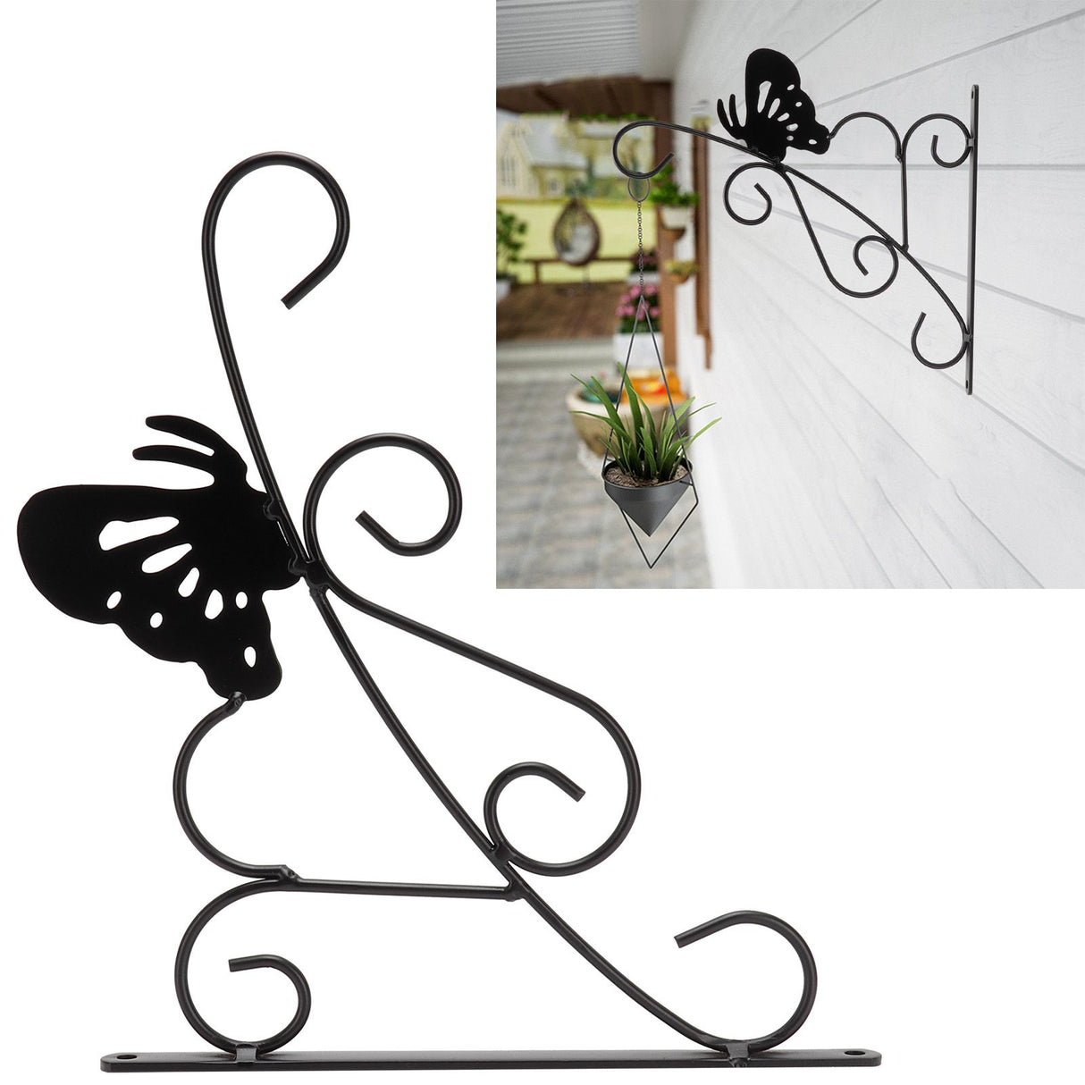 Hanging Plants Bracket Wall Planter Hook Hanger for Outdoor Indoor Living Room Balcony