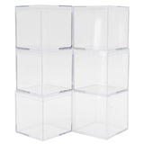 6 Set Plastic Clear Box with Separate Lid Candies Storage Containers Party Gifts Favor
