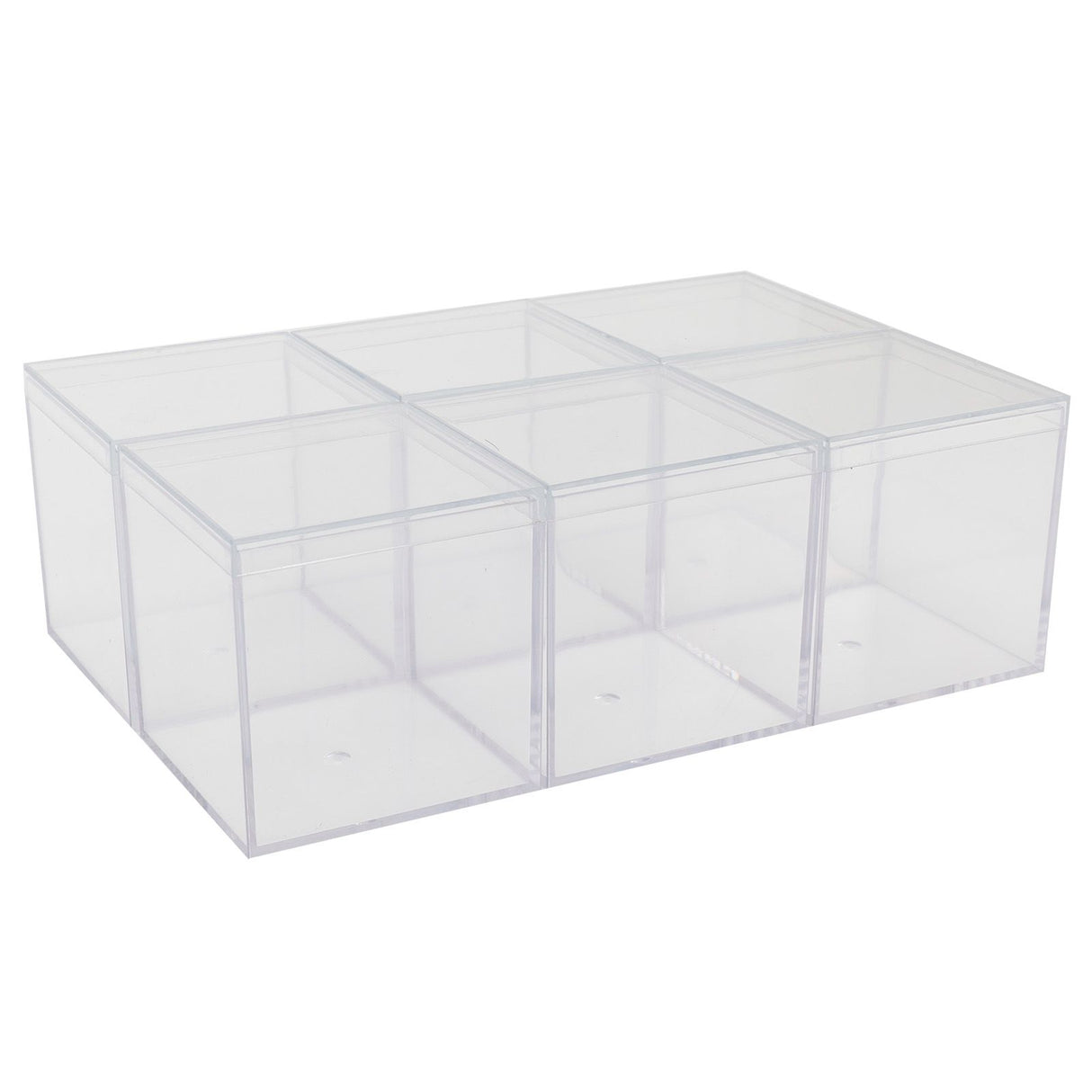 6 Set Plastic Clear Box with Separate Lid Candies Storage Containers Party Gifts Favor