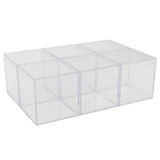 6 Set Plastic Clear Box with Separate Lid Candies Storage Containers Party Gifts Favor