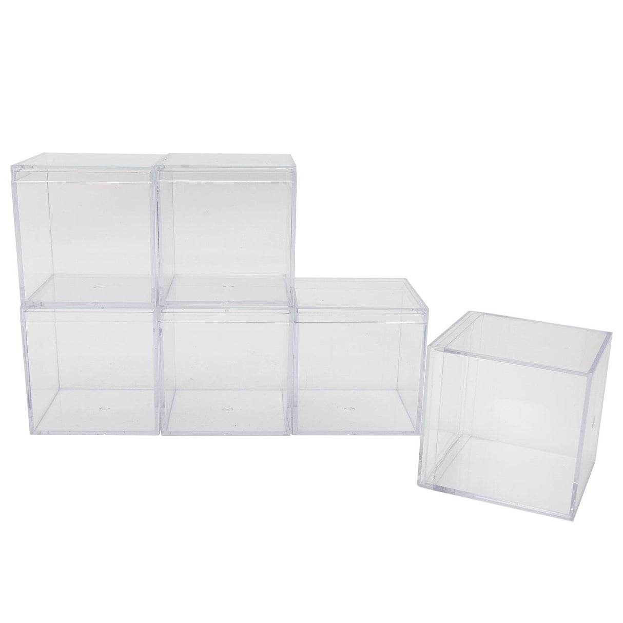 6 Set Plastic Clear Box with Separate Lid Candies Storage Containers Party Gifts Favor
