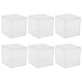 6 Set Plastic Clear Box with Separate Lid Candies Storage Containers Party Gifts Favor