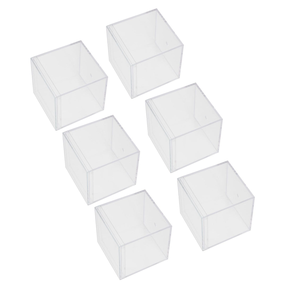 6 Set Plastic Clear Box with Separate Lid Candies Storage Containers Party Gifts Favor