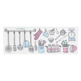 Originality Kitchen Wallpaper Self‑Adhesive Kitchenware Pattern Sticker for Kitchen Home