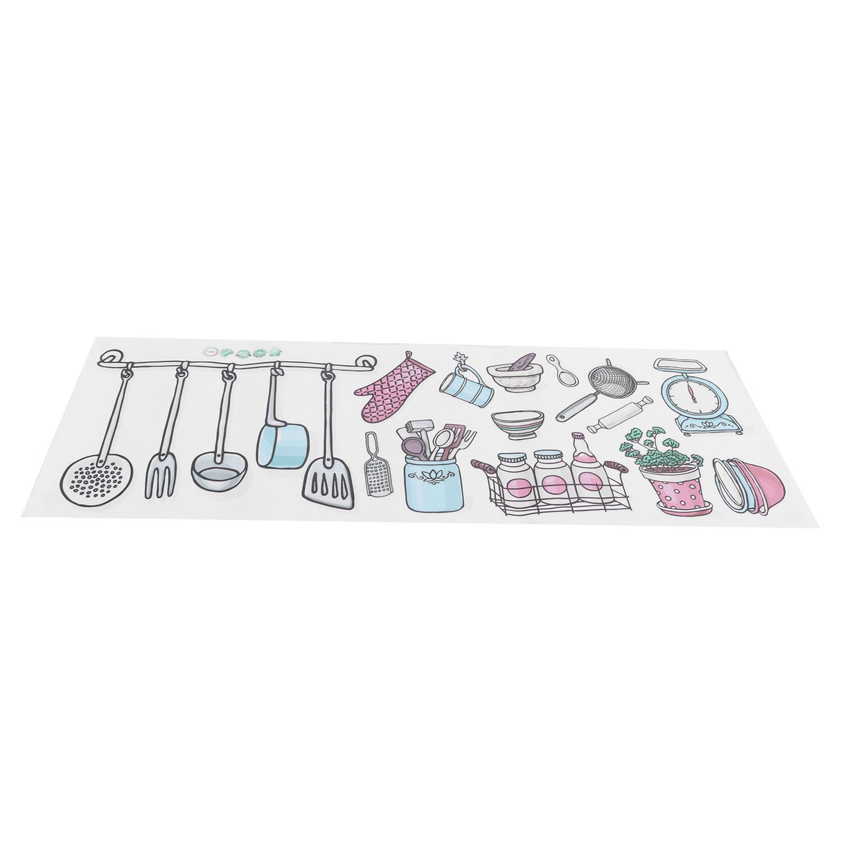 Originality Kitchen Wallpaper Self‑Adhesive Kitchenware Pattern Sticker for Kitchen Home