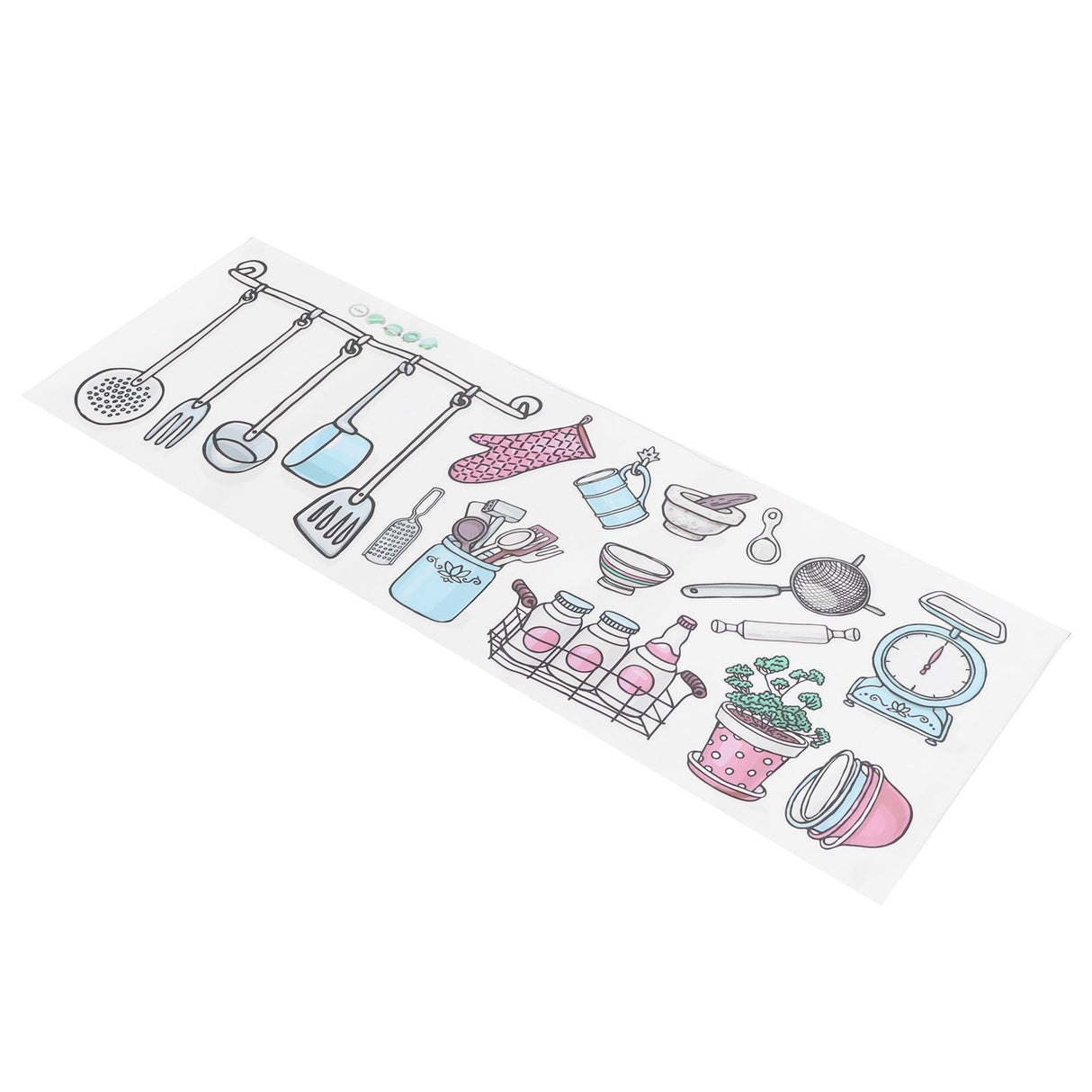Originality Kitchen Wallpaper Self‑Adhesive Kitchenware Pattern Sticker for Kitchen Home