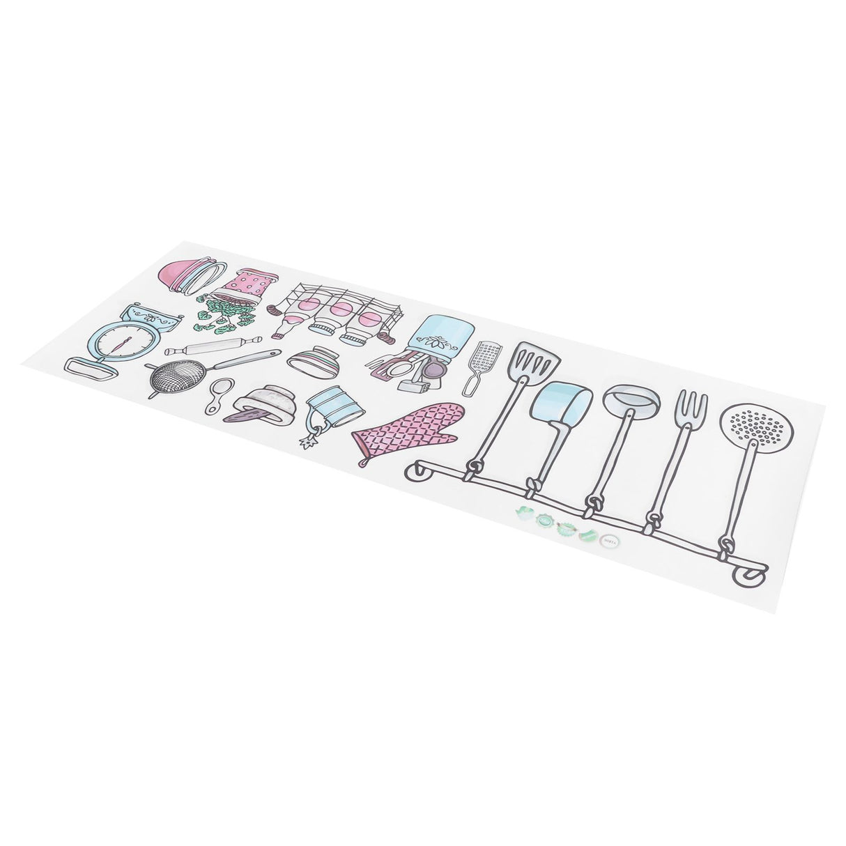 Originality Kitchen Wallpaper Self‑Adhesive Kitchenware Pattern Sticker for Kitchen Home