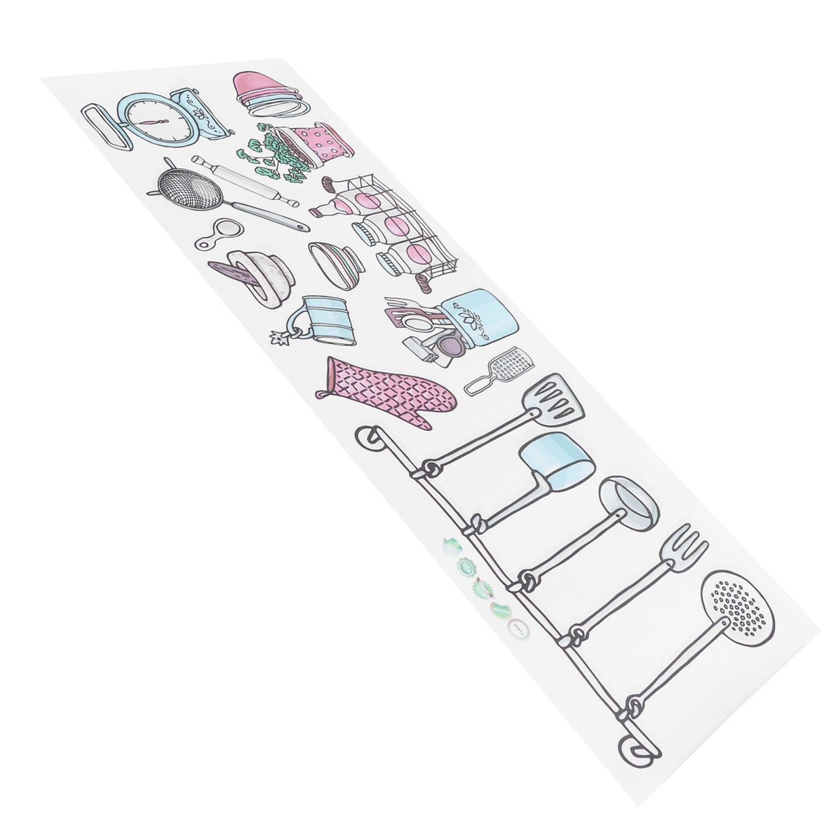 Originality Kitchen Wallpaper Self‑Adhesive Kitchenware Pattern Sticker for Kitchen Home