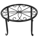 Wrought Iron Plant Stand Flower Pot Holder Stand Indoor Outdoor Display Rack Room Decor - Top-Down View