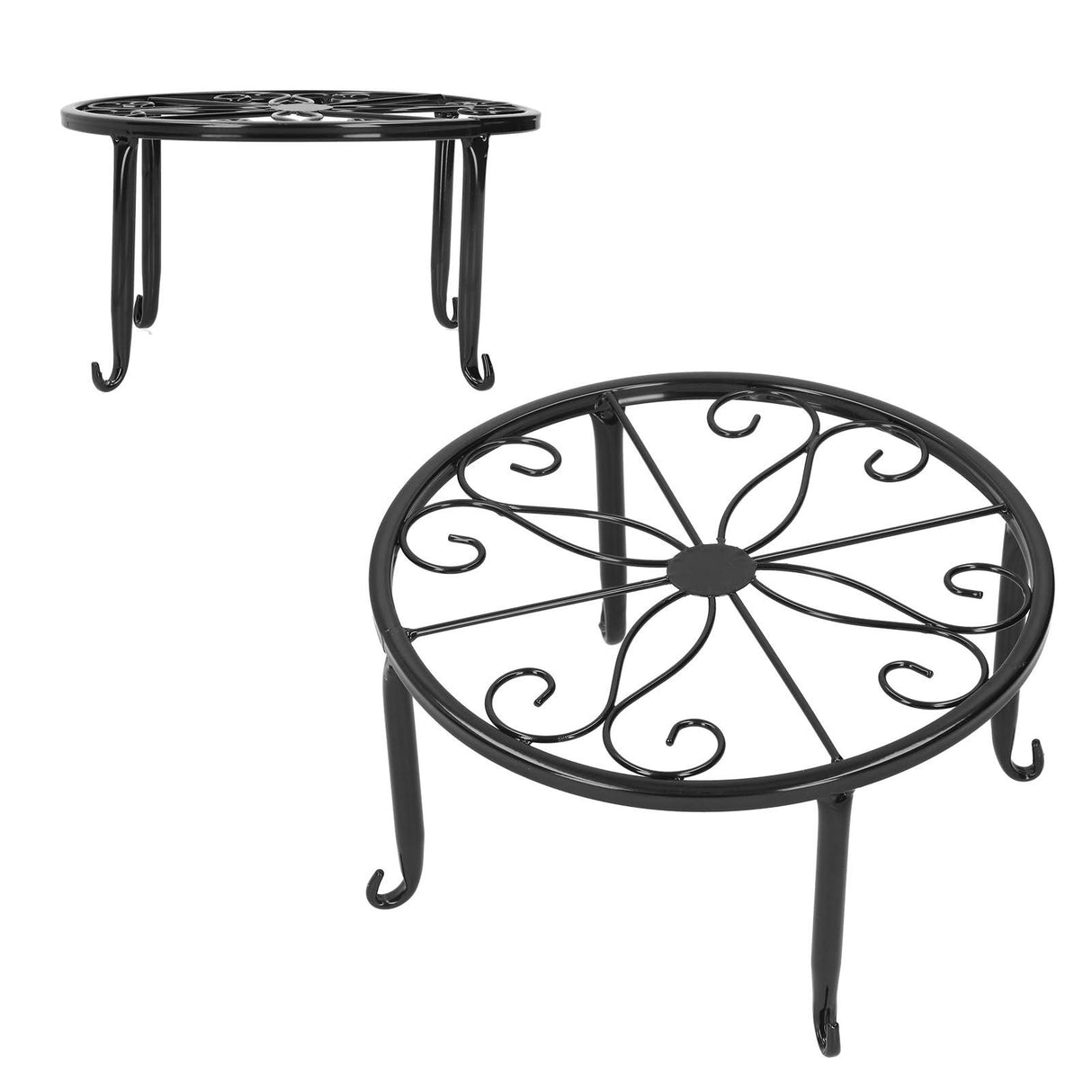 Wrought Iron Plant Stand Flower Pot Holder Stand Indoor Outdoor Display Rack Room Decor