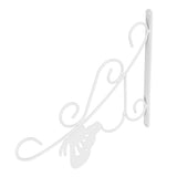 Flower Pot Hanging Hook European Style Wrought Iron Plants Hanger for Garden Patio Balcony White