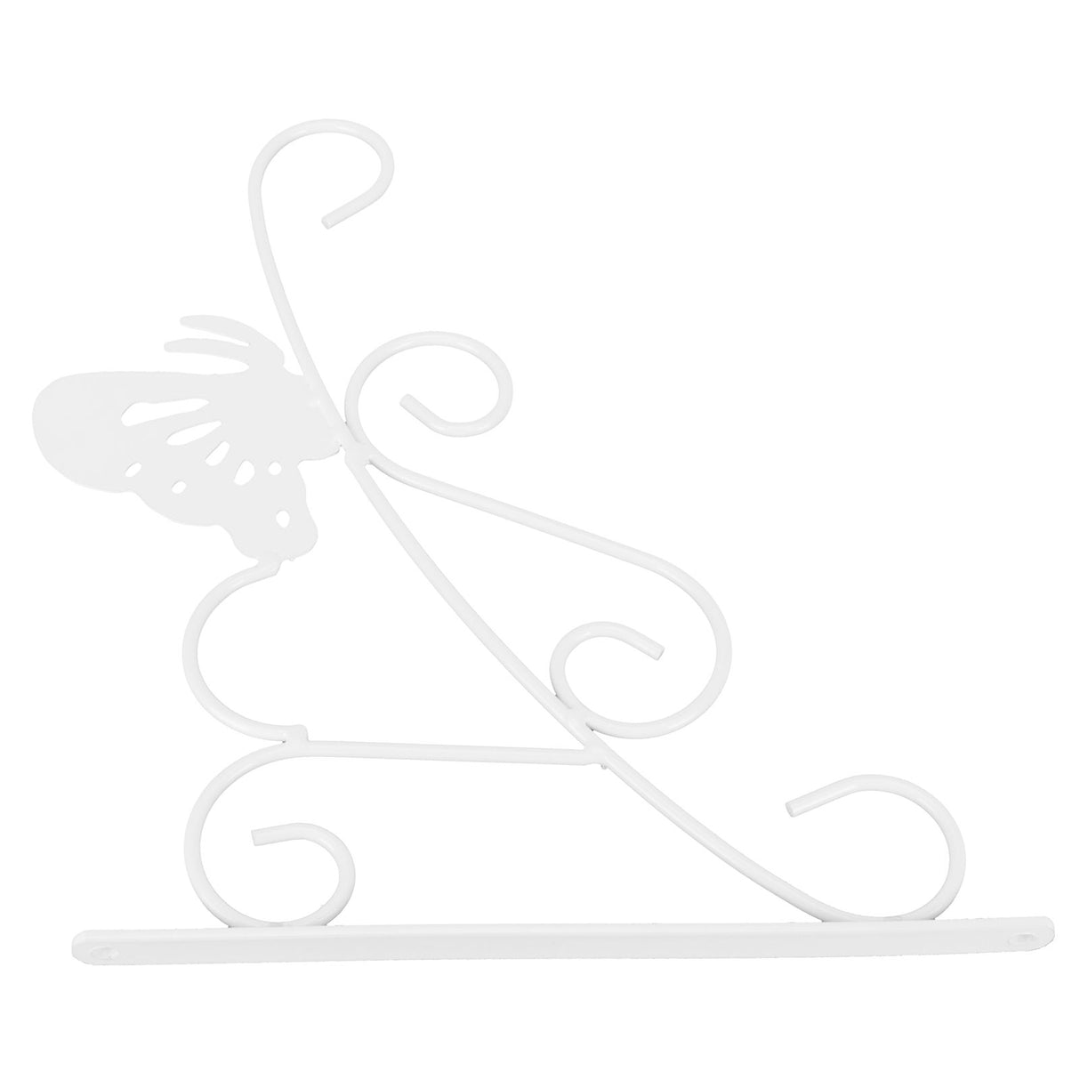 Flower Pot Hanging Hook European Style Wrought Iron Plants Hanger for Garden Patio Balcony White