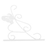 Flower Pot Hanging Hook European Style Wrought Iron Plants Hanger for Garden Patio Balcony White - Rear View