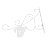 Flower Pot Hanging Hook European Style Wrought Iron Plants Hanger for Garden Patio Balcony White