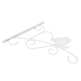 Flower Pot Hanging Hook European Style Wrought Iron Plants Hanger for Garden Patio Balcony White