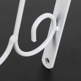 Flower Pot Hanging Hook European Style Wrought Iron Plants Hanger for Garden Patio Balcony White