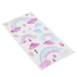 Self Adhesive Wall Sticker Cute Clouds Raindrop Pattern Decal Children's Room Bedroom Decor - Top-Down View