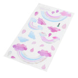 Self Adhesive Wall Sticker Cute Clouds Raindrop Pattern Decal Children's Room Bedroom Decor - Low Angle