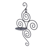 Black Geometric Candle Holder Decoration Fashion Originality Metal Crafts for Bedroom - Side View