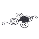 Black Geometric Candle Holder Decoration Fashion Originality Metal Crafts for Bedroom - Low Angle