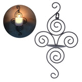 Black Geometric Candle Holder Decoration Fashion Originality Metal Crafts for Bedroom - Extra Image
