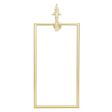 Towel Rack Nordic Style Wall Mounted Rectangular Towels Storage Ring Bathroom Accessory Gold - Front View