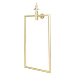 Towel Rack Nordic Style Wall Mounted Rectangular Towels Storage Ring Bathroom Accessory Gold - Side View