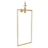Towel Rack Nordic Style Wall Mounted Rectangular Towels Storage Ring Bathroom Accessory Gold - Top-Down View