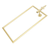 Towel Rack Nordic Style Wall Mounted Rectangular Towels Storage Ring Bathroom Accessory Gold - Close-Up Angle