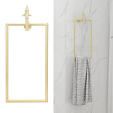 Towel Rack Nordic Style Wall Mounted Rectangular Towels Storage Ring Bathroom Accessory Gold