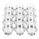 12 Set Mini Candy Box Cake Stand Cupcake Candy Display Plate with Lid Party SuppliesBottom Silver