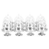 12 Set Mini Candy Box Cake Stand Cupcake Candy Display Plate with Lid Party SuppliesBottom Silver