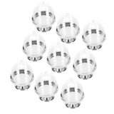 12 Set Mini Candy Box Cake Stand Cupcake Candy Display Plate with Lid Party SuppliesBottom Silver - Low Angle