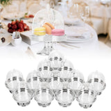 12 Set Mini Candy Box Cake Stand Cupcake Candy Display Plate with Lid Party SuppliesBottom Silver - Extra Image