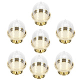 12 Set Mini Candy Box Cake Stand Cupcake Candy Display Plate with Lid Party SuppliesBottom Gold