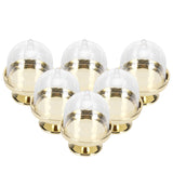 12 Set Mini Candy Box Cake Stand Cupcake Candy Display Plate with Lid Party SuppliesBottom Gold