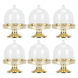 12 Set Mini Candy Box Cake Stand Cupcake Candy Display Plate with Lid Party SuppliesBottom Gold