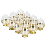 12 Set Mini Candy Box Cake Stand Cupcake Candy Display Plate with Lid Party SuppliesBottom Gold