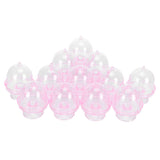 12 Set Mini Candy Box Cake Stand Cupcake Candy Display Plate with Lid Party SuppliesPink - Front View