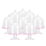 12 Set Mini Candy Box Cake Stand Cupcake Candy Display Plate with Lid Party SuppliesPink - Extra Image