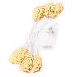 10LED Kerosene Lamp Shaped String Lights Decorative Lights String for Ramadan Eid Decor - Rear View