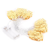 10LED Kerosene Lamp Shaped String Lights Decorative Lights String for Ramadan Eid Decor - Low Angle