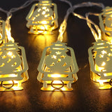 10LED Kerosene Lamp Shaped String Lights Decorative Lights String for Ramadan Eid Decor
