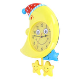 Wall Clock Cartoon Silent Non Ticking Decorative Wall Clock for Kid's Bedroom Studyroom Decor - Side View