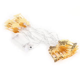 1.5m String Light Muslim Innovative Wrought Iron Ramadan Decoration Ornament Gold - Front View